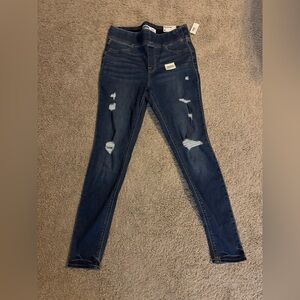 Old Navy Blue Skinny Jeans with Distressed Details